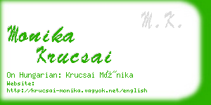 monika krucsai business card